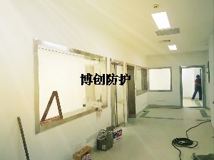 防辐射工程施工铅门铅玻璃安装实图